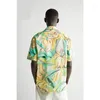 Damenblusen, gelbe Früchte, Bananen-Ölgemälde, niedliche Hemden mit Knöpfen, coole Herren-Hawaii-Strandbluse, lockere Sommer-Oversize-Kawaii-Oberteile