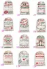 Stock Santa Sack Väskor Juldekoration Linne dragkammare Tygpåse Gift Pouch 12 Styles FY5995 0628