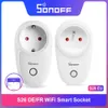 Wtyczki Sonoff S26 R2 15PCS Gniazdo Wi -Fi UE DE/FR Draadloze Smart Plug Afstandsbedsening Via Ewelink Voice Control Via Alexa Google Thuis