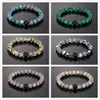 8mm pierre naturelle Malachite Matted Beads Bracelet Hommes Femmes Yoga Healing Balance Bracelet