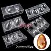 Bakning Mögel Happy Easter Polykarbonate Chocolate Mold Professional Egg Diamond Bunny Mold Confectionery Cake Decoration Bakning Bakningsverktyg 230627