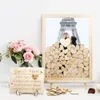 Party Favor Ourwarm Wedding Guest Book Personalized Rustic Sweet Wedding Guestbook Drop Box Signature 3D Guest Book Wooden Box Guestbook 230627