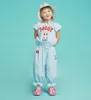 Ensembles de vêtements Bebe coréen bébé à manches courtes t-shirt mignon enfants Jersey pantalon court été fille robe enfant garçon rayure ensemble tissu t-shirt 230628