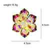 Women Shiny Pins Rhinestone Brooch Clothes Corsage Crystal Flower Brooches Engagement Trendy Party Wedding Accessories 8 Colors