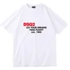 DSQ2 Ny T-shirt Designer T-shirt Boys 'and Girls' Sweatshirt Letter Print andningsbar avslappnad ängel T-shirt 100% bomull S-4 XL