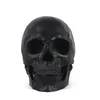 Deko-Objekte, Figuren, Heimdekoration, schwarz, lebensgroße Totenkopf-Statue, Kunstharz, Kunsthandwerk, Figuren, Halloween, dekorative geteilte Skelett-Skulptur 230627