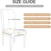 Stol täcker matstol täcker elastisk anti-dirty slipcover sittstolskydd för vardagsrum kök bröllop bankett parti avtagbar 230627