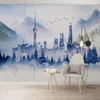 Papéis de Parede Bacal Moderno 3D Papel de Parede Simples Abstrato Tinta Edifício Arte Personalidade Sala de Estar Quarto TV Fundo Papel De Parede 3 D