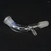 19/26 Joint Glass Vakuummottagare Adapter Laboratory Lab Science 105 Degree Bend