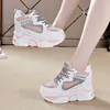 Stivali Ins Bianco Tacco alto Sneaker s Chunky Shoes Wedge Girls Pink Platform Tenis Trainers Donna con suola spessa 230628