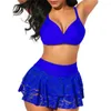 Women's Swimwear Chic Swimsuit Skirt Type No Underwire Quick Dry Female Bikini Set Sexy Women Pool Party Supplies