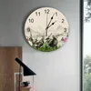 Relojes de pared, reloj de planta de tinta de pollo para habitación de niños, decoración moderna para el hogar, pegatinas de vida Digital