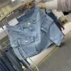 Jupes Vêtements de Travail Personnalisés avec Poche Denim Jupe Streetwear Femme Printemps et Été Décontracté Lavé AntiExposure Jean 230627