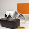 Designer Sunglasses Wave Mask Sunglasses 40108 Large Frame Women Mens Polarized Glasses Acetate Fiber Hip Hop Luxury Classics Sunglasses UV400 Protective Glasses