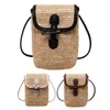 Avondtassen 2023 Vrouwen Stro Crossbody Zomer Geweven Mini Boho Portemonnee Mode Handgemaakte Eenvoudige Draagbare Elegante Toevallige Mobiele Telefoon Tas 230628