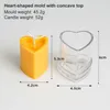 Nuovo stampo per candele fatto a mano fai-da-te Kit di stampi in plastica acrilica per stampi per candele amore cilindrico tridimensionale amore superiore concavo