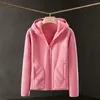 Women's Hoodies Woman Plush And Thick Zip-up Outerwear Autumn Female Fashion Sweatshirt Hoodie Coat Ladies Solid Color Long Sleeve Clothes