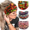 Bandanas Yoga Cotton Stretch pannband afrikansk mönster tryck vridstil elastisk hårband breda hårband bandana turban knut headwrap diy x0628