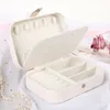 Jewelry Storage Boxes PU Leather Travel Ring Necklaces Storage Cases Gift Makeup Organizer Jewelry Box Travel Accessories Boxes Q260