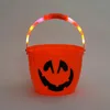 Halloween LED Portable citrouille panier coloré enfants bonbons jouet stockage seaux Hallowmas fête décoration