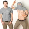 Herrskjortor frågar mig om min ninja förklädnad rund hals kort ärm kreativ spoof tshirt 230627