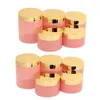 Navulflessen Plastic crèmecontainers Roze PET-huidverzorgingspotten Glanzend goud Zilver deksel Cosmetische potten Lege fles met wijde opening 250ml 200ml 150ml 120ml 100ml