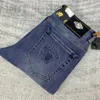 Mäns jeans designer hög version kontra jeans män byxor klassiska medusa broderade casual mens byxor plus size mode raka jeans 6dxh