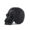 Deko-Objekte, Figuren, Heimdekoration, schwarz, lebensgroße Totenkopf-Statue, Kunstharz, Kunsthandwerk, Figuren, Halloween, dekorative geteilte Skelett-Skulptur 230627