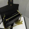 Classic Luxury Chain Fashion Bag Plaid Floral Brand Purse Vintage Women's Leather Handbag Designer Shoulder Bag with box M401232