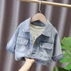 Jackets Girls Denim Coats Spring Fall Jean Outerwear Tops Brand Toddler Kids Jacket Clothes Cartoon Panda Print Coats For Children 2-6Y 230627