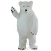 Новый взрослый белый белый медведь талисман костюмы день рождения Рождественский костюм плюшевый костюм