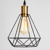 Lampy wiszące w stylu amerykański retro industrialny diamentowy Diamond Small Light Restaurant Cafe Bar 3 Żelazny żyrandol loft Lampa CE