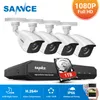 Shaver Sannce 8ch CCTV Security System HD 1080N AHD DVR 4PCS 1080P IR Outdoor CCTV Camera System 8 Channel Video Surveillance Kit