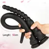 Super Long Golden Series Perline Spine anali Profondità del pene Inserto Culo Vagina Ano Stimolazione forte Massaggio Prostata Orgasmo sessuale Punto G Climax AV SM Canne Bacchette magiche