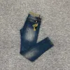 Erkek Kot tasarımcısı Artı boyutu erkek kot Medusa işlemeli pantolon pantolon erkek Moda retro rahat Kot Pantolon ZFJZ