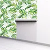Bakgrundsbilder Blomma och Green Plant Series Självhäftande tapeter PVC Vattentät dekorativ klistermärke Renovera Heminredning