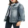 Giacche da donna Donna Casual Giacca di jeans Jeans Top Mezza manica Cappotto da camionista Capispalla Ragazze Moda Cappotto sottile Giacca a vento