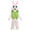 Super słodki biały króliczka maskotka maskotka wielkanocna karnawałowa odzież reklamowa