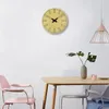 Relojes de pared Reloj de madera Reloj colgante moderno Decoración para el hogar 11 '' Oficina Luminoso