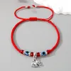 Модный дизайн, старинный браслет с подвеской в виде животных, регулируемые браслеты из красной веревки для влюбленных, подарок