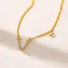 Luksusowy projektant 18 -karatowy złoty w zawieszki łańcuch koralików dla mężczyzn i kobiet modna biżuteria Akcesoria