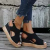 2023 Schoenen Holle Zomer Vrouwen Sandalen Uit Leer Platform Open Teen Wedge Dames Licht Casual Zapatillas Muje 782