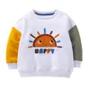 T-shirts dessin animé singe automne couleurs vives enfants vêtements garçons coton manches longues en plein air sweat pour Girs enfants 230627