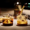 Kieliszki do wina drewniane drewniane dno szklane wina irlandzkie whisky whisky miłośnicy 4 uncji kieliszki do picia 230628