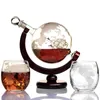 Bar Tools Whiskey Globe Decanter 28 Ounce Etched World Set for Liquor Bourbon Vodka in Premium GiftBox Home Acce 230627
