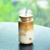 380/480ml Glass Cup Reusable Straw Coke Cup Transparent Water Juice Glass Beer Can Milk Coffee Mug Drinkware Kitchen Accessories L230620