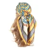Halsdukar mjuk glänsande silkescarf headwraps för kvinna mode fyra säsonger hårtillbehör foulard iuxe bandana femme headscarf halsftop