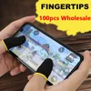 Stylus 100pcs Ventilate Game Controller Finger Cover Sweat Proof Gaming Thumb Sleeve Finger Thumb Sleeve Gloves For PUBG Game Wholesale