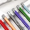 PENEN 100PCS Aangepaste tekst Metal Ballpoint Pen Groothandel Business Advertising Geschenkpen Student Creative Prize Gel Pen