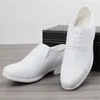 Botas de tamanho grande desempenho sapatos de couro branco masculino três sapatos militares massh de malha de casamento de sapatos de casamento sólido oxfords wearresistante